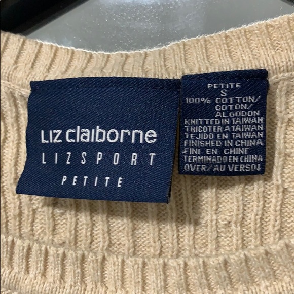 Vintage Liz Claiborne Knit Sweater Tank Sz Small - Picture 3 of 4